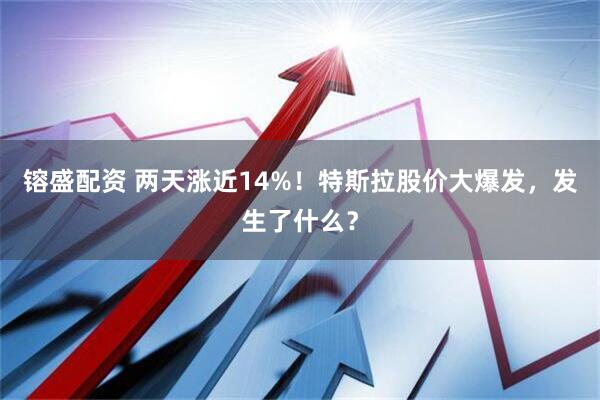 镕盛配资 两天涨近14%！特斯拉股价大爆发，发生了什么？
